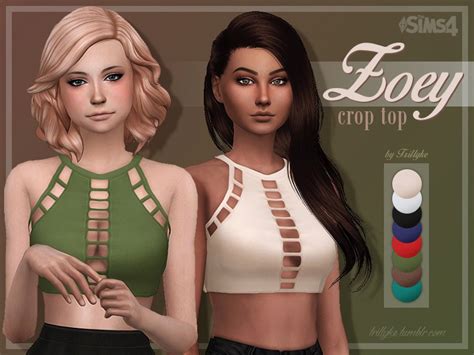 Trillyke Zoey Crop Top The Sims 4 Catalog