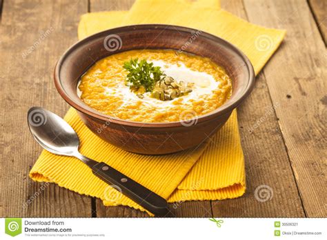 Pumpkin Cream Soup Stock Image Image Of Meal Cuisine 30506321
