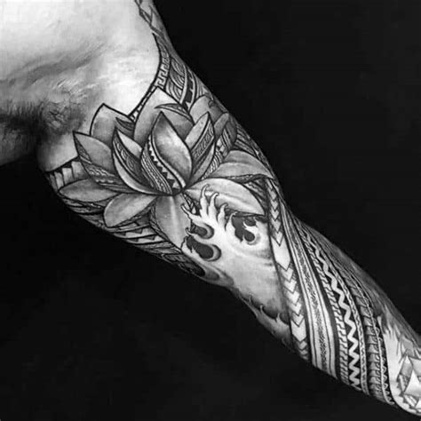 Polynesian Half Sleeve Tattoo Designs For Men Tribal Ideas