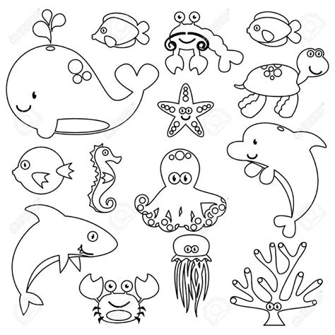 Image Result For Line Drawings Of Ocean Creatures Sea Animals