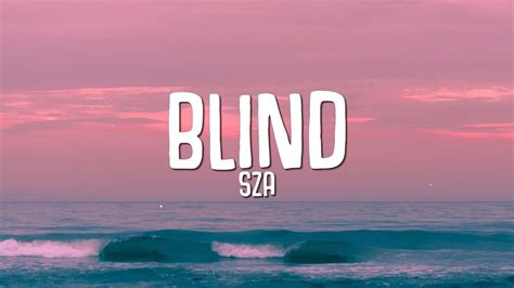 blind sza lyrics