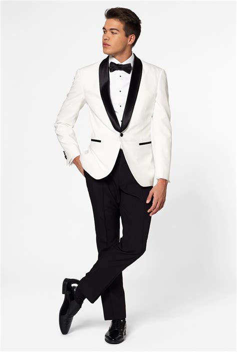 Tuxedo Pearly White White Tuxedo Wedding Black And White Suit Black