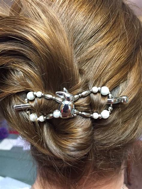 This french roll hairstyle is fairly easy to create with long hair and it looks exceptionally wonderful and effortless. Tails up twist. Bunny hair clip | French twist hair, Twist ...