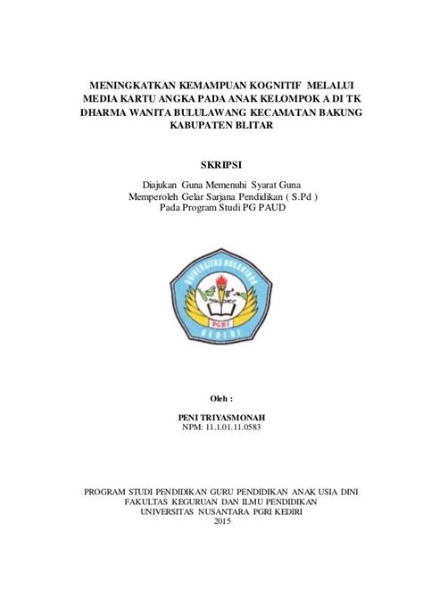 Contoh Cover Depan Proposal Penelitian - Galeri Sampul