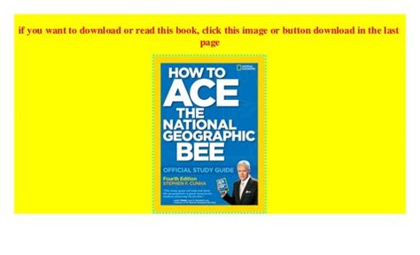 How To Ace The National Geographic Bee Official Study Guide Kindle