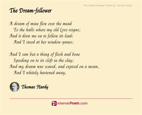The Dream Follower Poem By Thomas Hardy