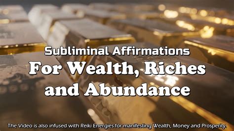 Wealth Riches And Abundance Prosper Your Life Subliminal Affirmations