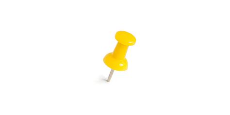 Isolated Yellow Push Pins In White Background Stock Photo Download