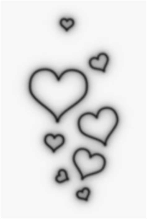 White Hearts Png Aesthetic Hearts Black And White Transparent Png