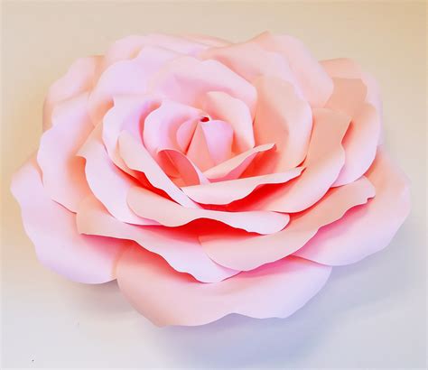 Handmade Giant Paper Flower 30cm 12 Inch Light Pink Paper Flowers