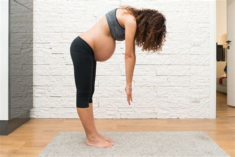 Premium Photo Pregnant Woman Doing Stretching