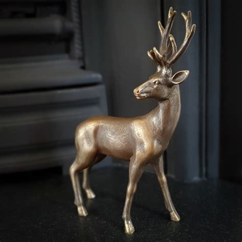 Antique Gold Reindeer Right The Loft