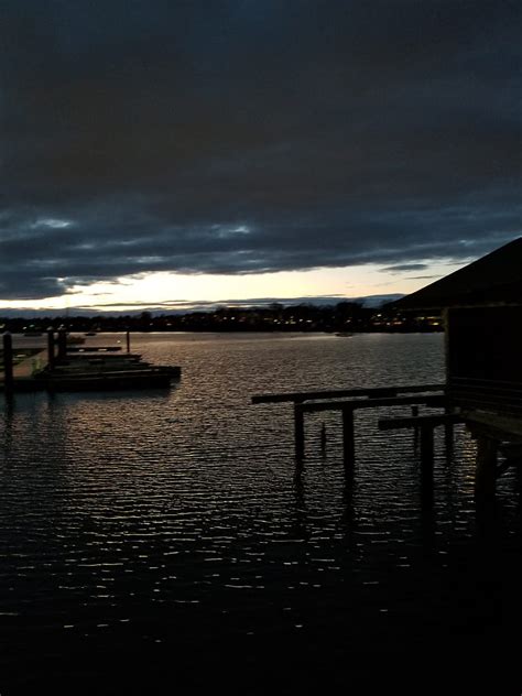 Docks Clouds Dock Landscape Night Sea Seascape Winthrop Hd