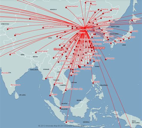Air China Route Map Domestic Routes From Beijing 24192 Hot Sex Picture