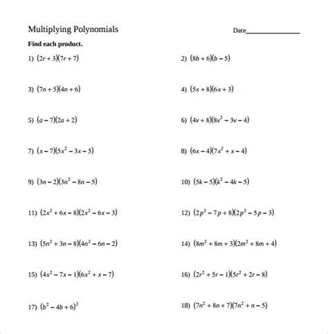 Https://techalive.net/worksheet/multiplying Polynomials Practice Worksheet