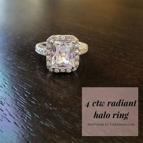 Pin By Tiger Gemstones On 4 Ctw Radiant Halo Filigree Ring Radiant