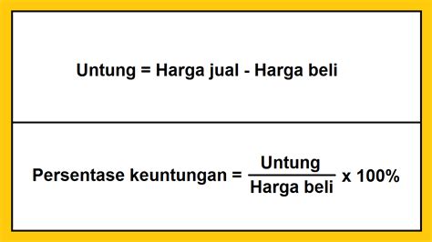 Cara Menghitung Untung Dan Persentase Keuntungan Cilacap Klik