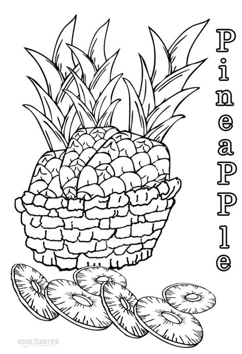 Printable Pineapple Coloring Pages For Kids Cool2bkids