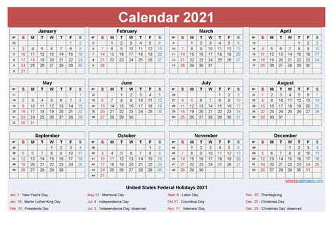 2021 And 2021 Calendar Printable Pdf Free Letter Templates