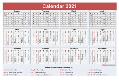 Get free 2021 monthly calendar template word, pdf, excel formats. Free Yearly 2021 Calendar with Holidays Word, PDF - Free ...