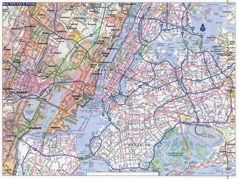 Overview Map Of New York City United States Map