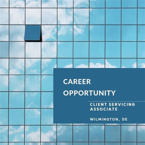 Experience as a client services associate or other administrative role in the financial industry a plus. New Hot Job- Client Service Associate- Wilmington, DE ...