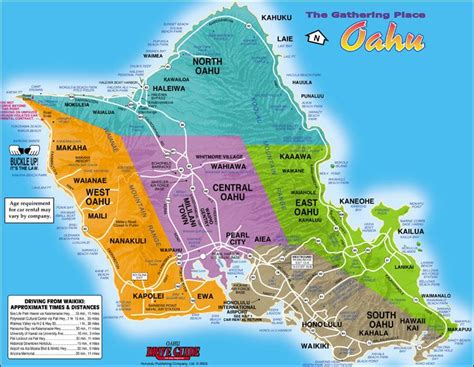 Map Of The Island Oahu Hawaii Map Oahu Vacation Oahu Map