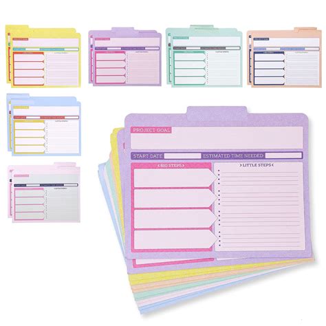 Buy Paper Junkie Project File Folders With Tabs Note Sections 12 Pack