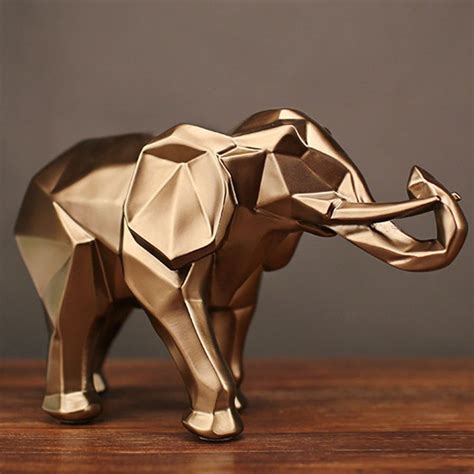 Elephant Geometric Sculpture Nordic Style Decor