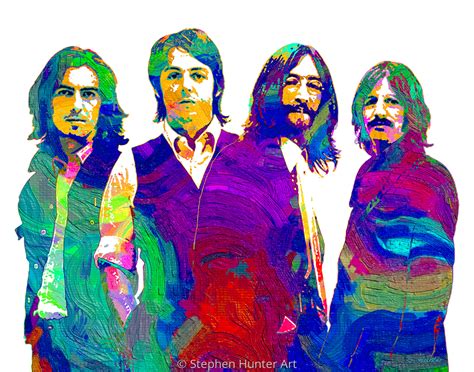 Hippie Beatles Original Art By Stephen Hunter