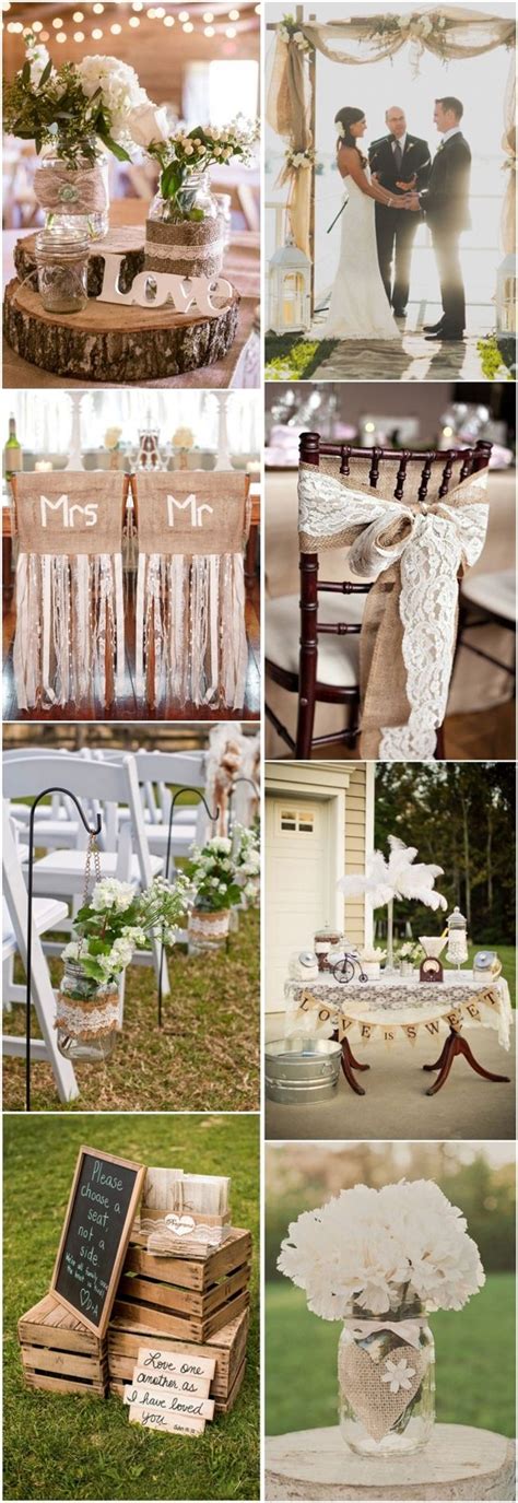 Rustic wedding accessories have become all the rage in the wedding industry. 45 Chic Rustic Burlap & Lace Wedding Ideas and Inspiration ...