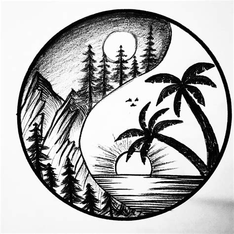 Beautiful nature | Nature art drawings, Art drawings beautiful, Art