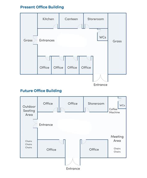 Writing Task 1 Maps The Maps Show The Changes Of An Office Building