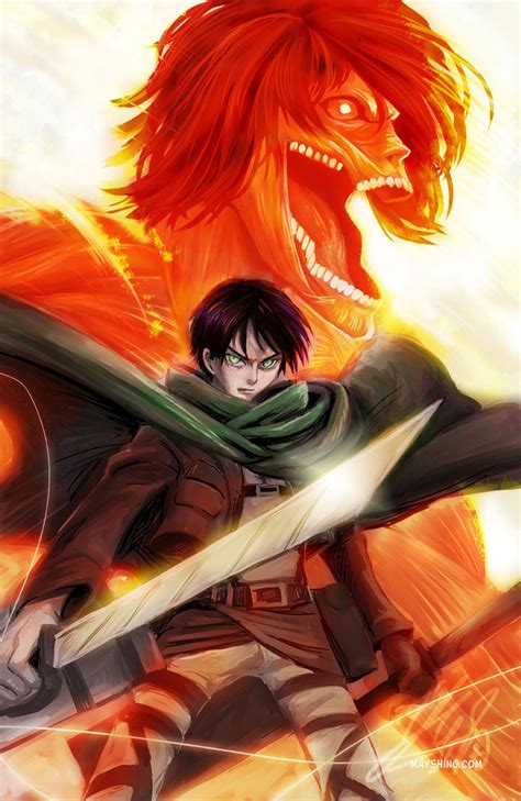 Changed colors and worked some more on light and details. Attack on titan - Eren Jaeger by mayshing on DeviantArt