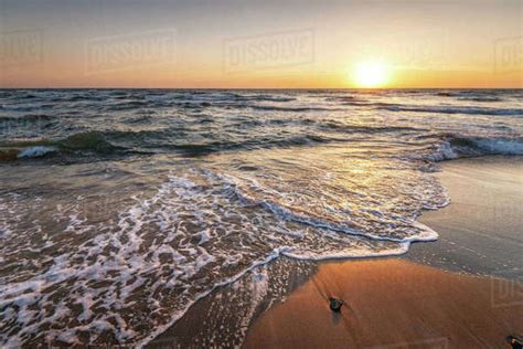Beautiful Sunrise Over The Sea Stock Photo Dissolve
