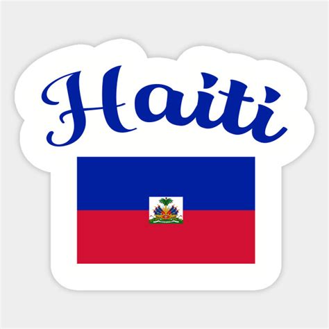 The flag of haiti is a bicolor flag, divided horizontally with blue on the upper half and red on the lower half. HAITI Flag - Haiti - Sticker | TeePublic