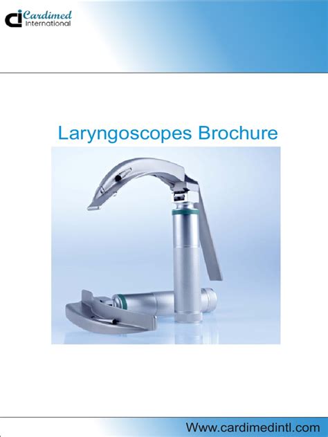 Cardimed Laryngoscopes Brochure Pdf Medical Device Surgery