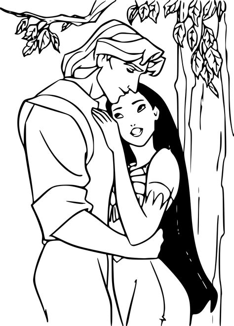 Pocahontas And John Smith Coloring Pages