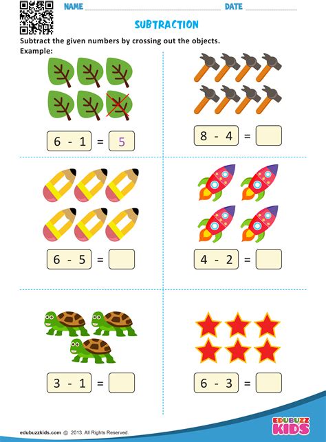 First Grade Math Subtraction Worksheet