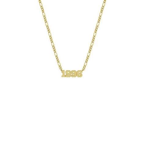 The Year Nameplate Necklace 14kt Solid Yellow Gold And Diamond