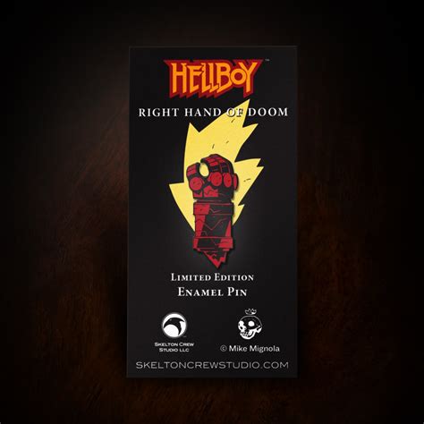 Hellboybprd Limited Edition Enamel Right Hand Of Doom Pin