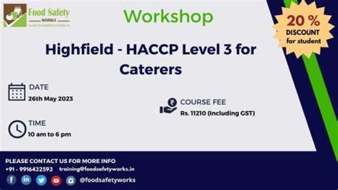 Course Title Highfield Level 3 Award In Haccp For Food Manufacturing