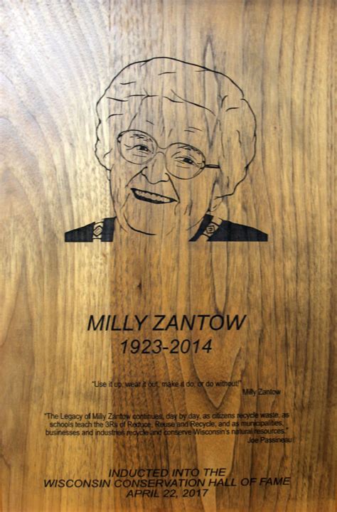 Milly Zantow Wisconsin Conservation Hall Of Fame