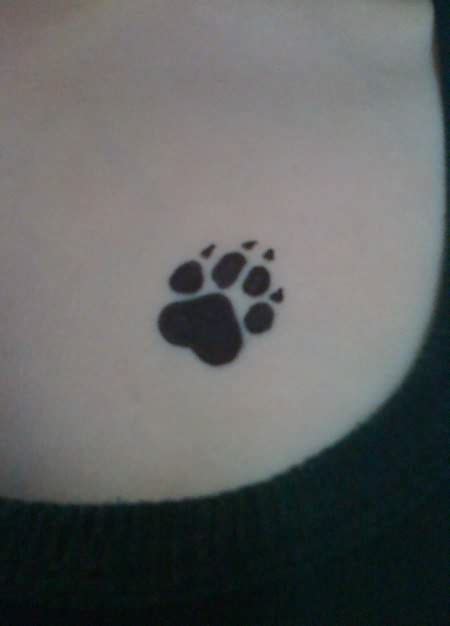 It has been hand cut with a jig saw and it comes with a wire hanger on the back. Paw Print Tattoos | Bear Paw Print Tattoo | tatoos ...