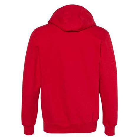 Russell Athletic Mens True Red Cotton Rich Fleece Hooded Sweatshirt
