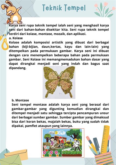 Lkpd - lkpd - Teknik Tempel Karya seni rupa teknik tempel ialah seni
