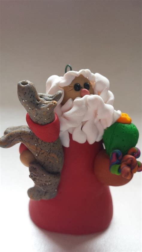 Polymer Clay Southwestern Santa Claus By Celticforestclay On Etsy