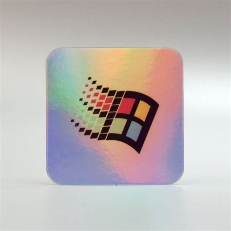 Windows 98 Logo Holographic Sticker Notebook Decal Vinyl Etsy