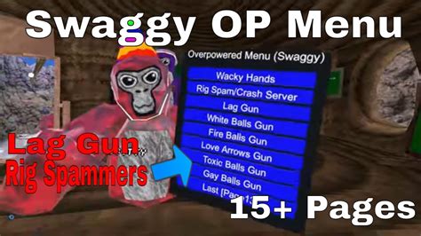 Swaggy Op Menu Gtag Mod Menu Showcase 15 Pages Youtube