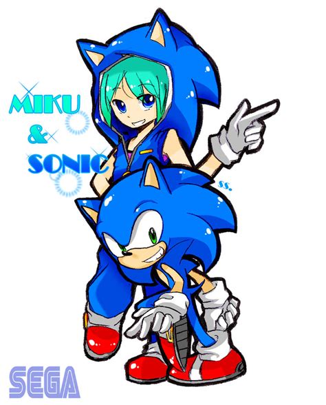 Sonic And Miku By 415sonic On Deviantart